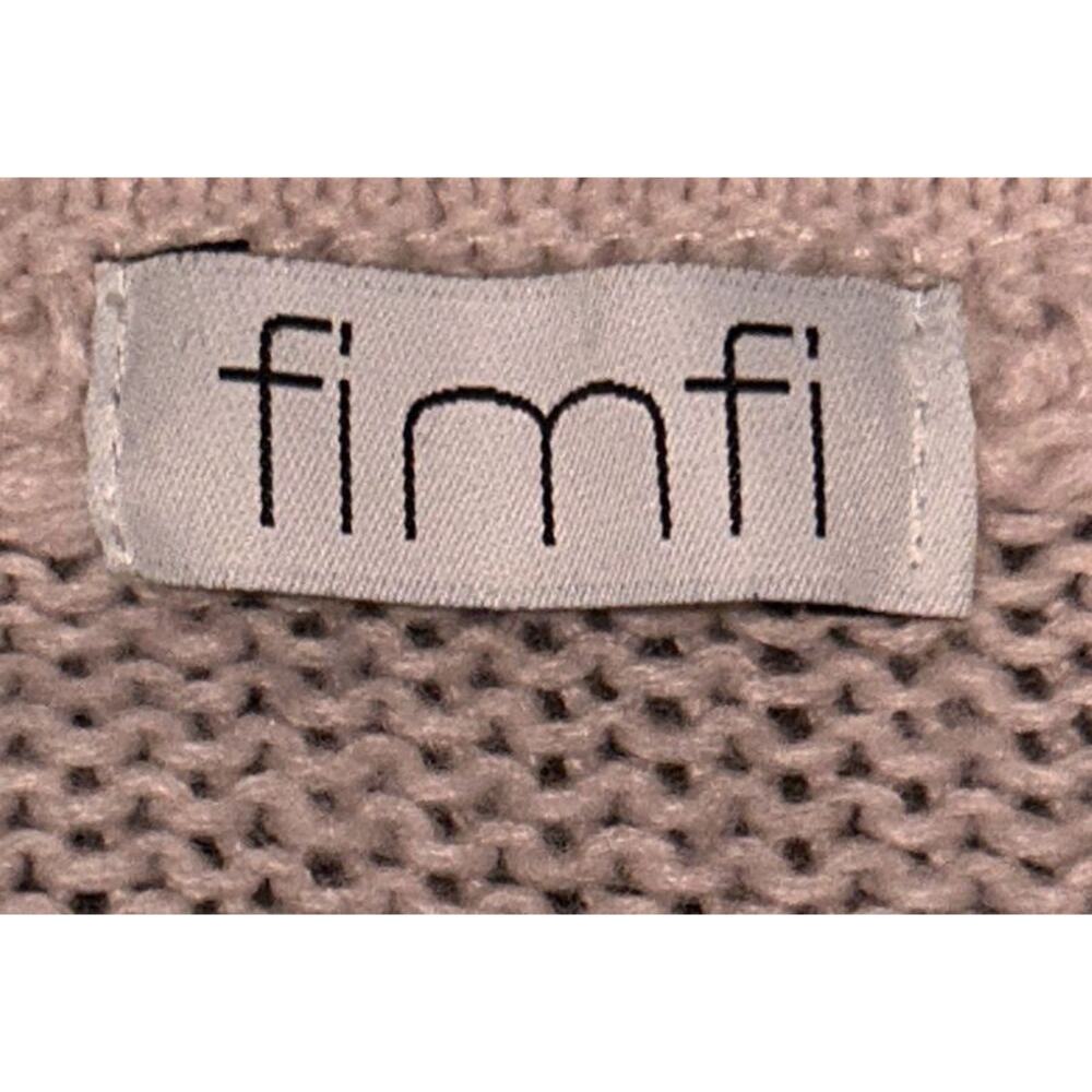 Fimfi Asymmetric Batwing Sleeve Pink & White Knitted Poncho Sweater S/M - Picture 5 of 7